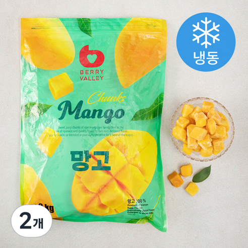 베리밸리 망고 (냉동), 2kg, 2개 샐러드/닭가슴살