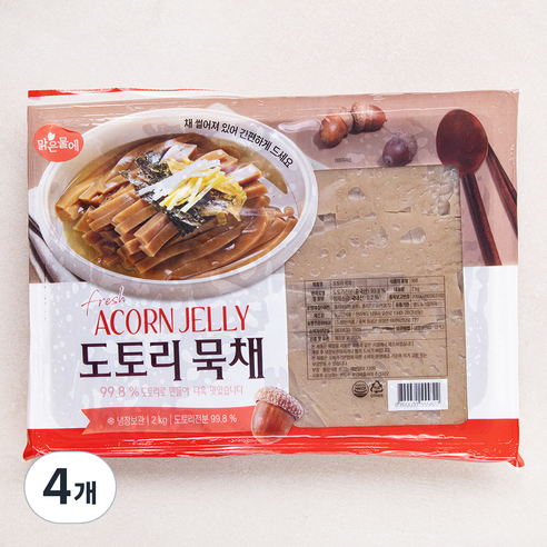 맑은물에 도토리묵채, 2kg, 1개입, 4개