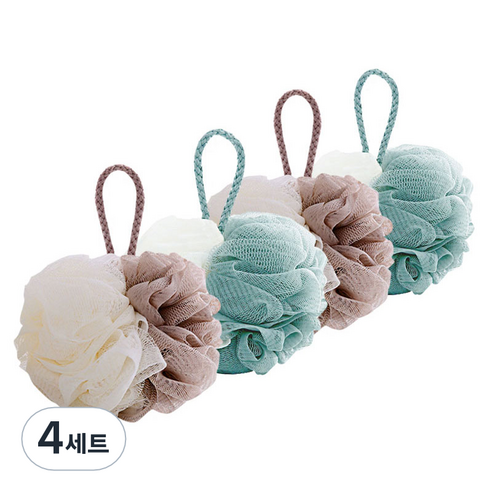 더자카 투톤 샤워볼, C타입, 4개입, 4세트