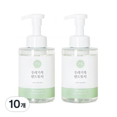 엄마랑아기랑 우리가족 핸드워시, 500ml, 10개