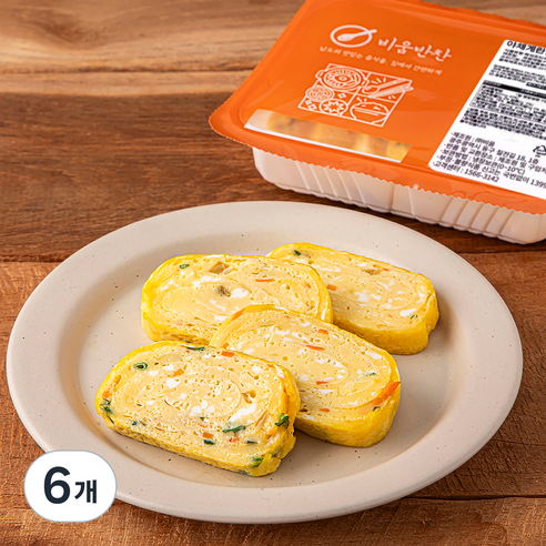 비움 야채 계란말이, 180g, 6개