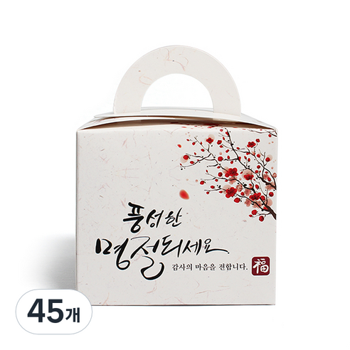 피크닉하우스 풍성한명절 미니떡케익 선물상자, 혼합 색상, 45개