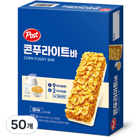 포스트 콘푸라이트 밀크바, 270g, 5개