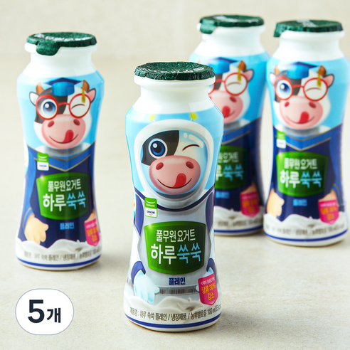 풀무원 요거트 하루 쑥쑥 플레인, 100ml, 4개입, 5개