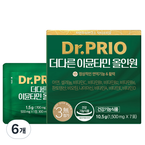 닥터프리오 더다른 이뮨타민 올인원 7p, 10.5g, 6개