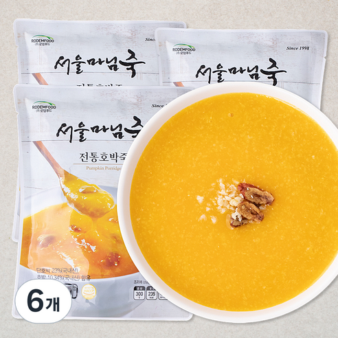 서울마님 전통 호박죽 (냉장), 300g, 6개