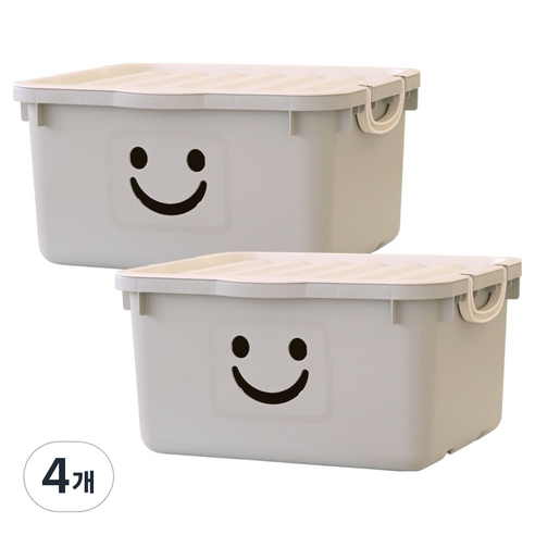보노하우스 모던 와이드 해피박스 46L, 그레이, 4개