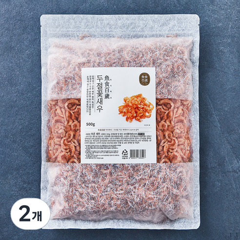 어식백세 두절 꽃새우, 500g, 2개
