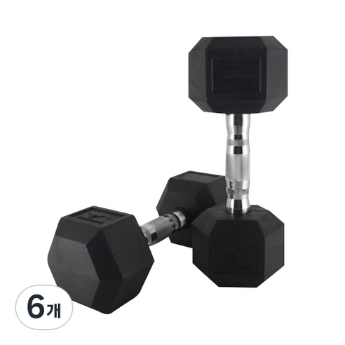 쿠스포츠 PEV 육각 아령 2kg, 6개