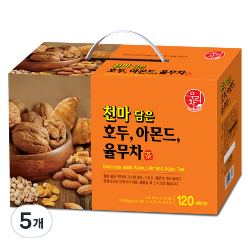 우리차 천마 담은 호두 아몬드 율무차, 18g, 120개입, 5개