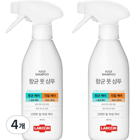 항균 풋샴푸 by 랩신 410ml, 4개, 1개입