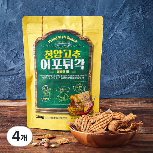 청양고추 어포튀각, 100g, 4개