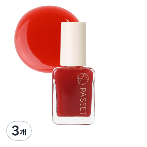 파셋 셀럽 네일컬러 폴리쉬 매니큐어 7ml, 12 레드워터, 3개