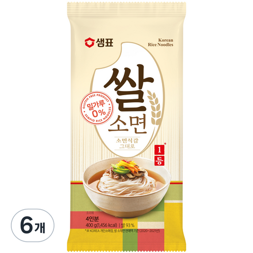 샘표 쌀 소면, 6개, 400g