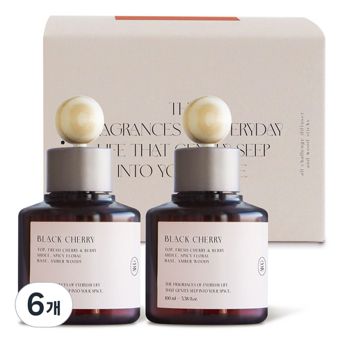 올챌린지 디퓨저, 블랙체리, 100ml, 6개
