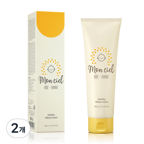 몽씨엘 신생아 순한 옐로우 크림, 200ml, 2개