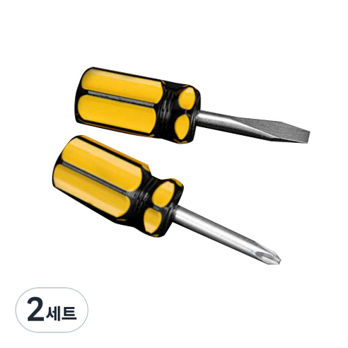 무다스 마이크로 십자 일자 다용도 길이 조절 주먹 드라이버, 2세트