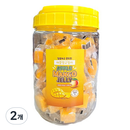 달콤하고 쫀득한 애플망고젤리, 600g, 2개