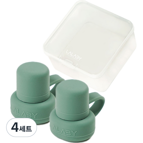 랄라비 실리콘 파우치 토퍼 2p 세트, 4세트, 03 Green