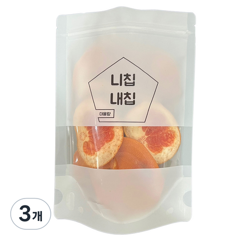 니칩내칩 건조 자몽 껍질, 60g, 3개