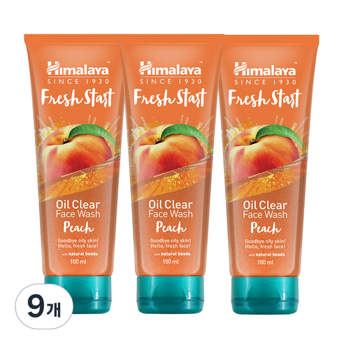 히말라야 프레쉬 스타트 페이스 워시 클렌징 젤 피치, 100ml, 9개