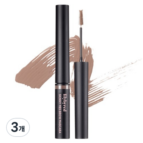 릴리바이레드 스키니 메스 브로우 마스카라 3.5g, 07 핑크브라운, 3개