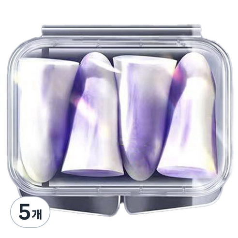 비투윈 부드러운 귀마개 퍼플, 5개, 4개입