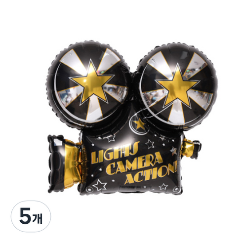 그라보벌룬 은박풍선 카메라액션, 블랙, 5개