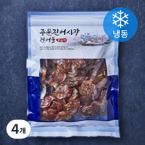 주문진어시장건어물 한입 쏙 구운 동전쥐포 (냉동), 4개, 300g