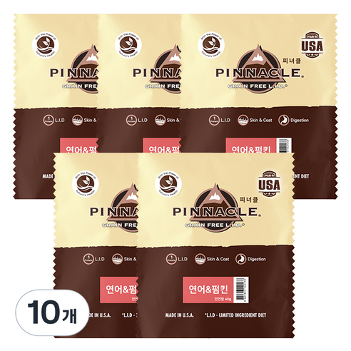 피너클 3개월 이상 강아지 건식사료, 연어, 40g, 10개