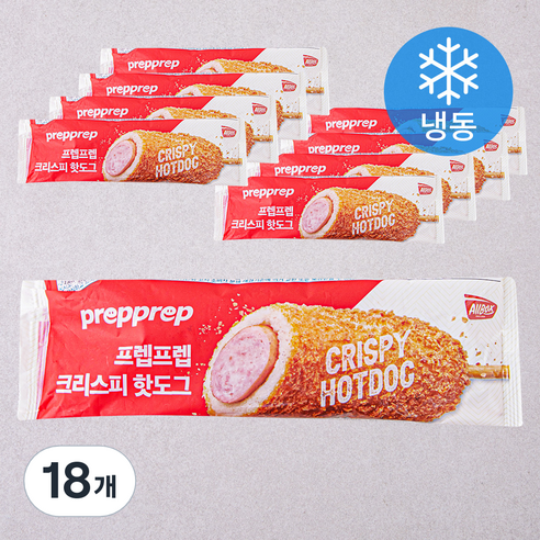 프렙프렙 크리스피 핫도그 (냉동), 80g, 1개입, 18개