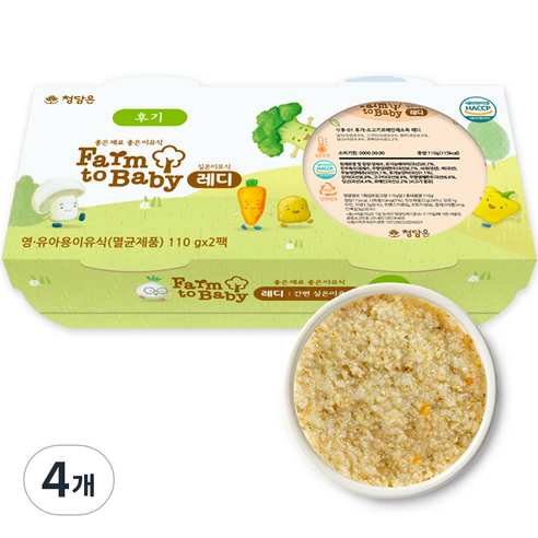 팜투베이비 레디 실온이유식 후기 소고기로메인채소죽, 소고기, 110g, 4개