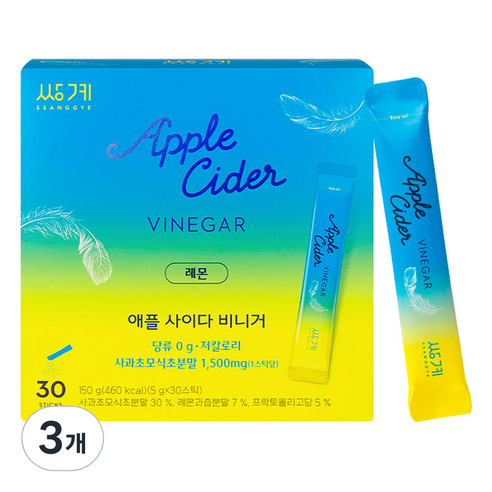 쌍계명차 애플사이다비니거 레몬 5g x 30p, 단품, 3개