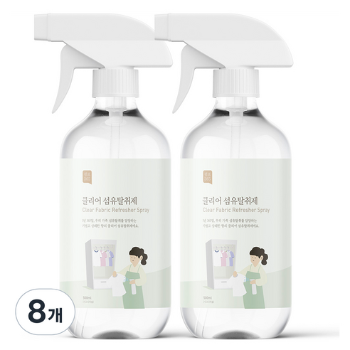 쉼표365 클리어 대용량 섬유탈취제 시그니처솝, 500ml, 8개