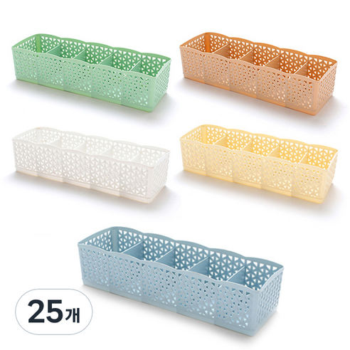 마켓감성 5칸 다용도 정리함, 랜덤 발송, 25개