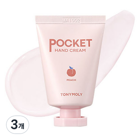 토니모리 포켓 핸드크림 피치, 3개, 30ml
