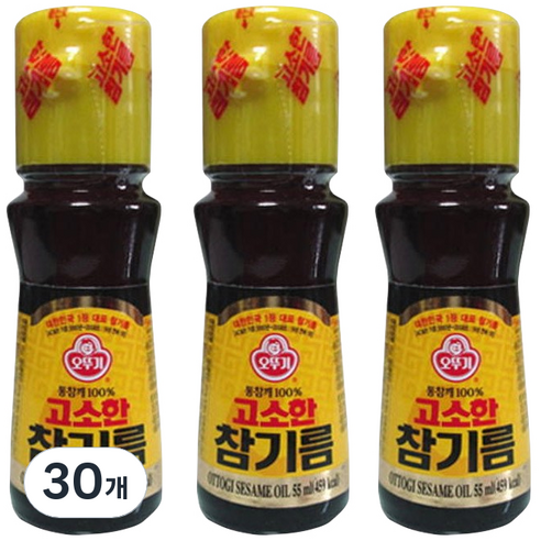 오뚜기 고소한 참기름 병, 55ml, 30개