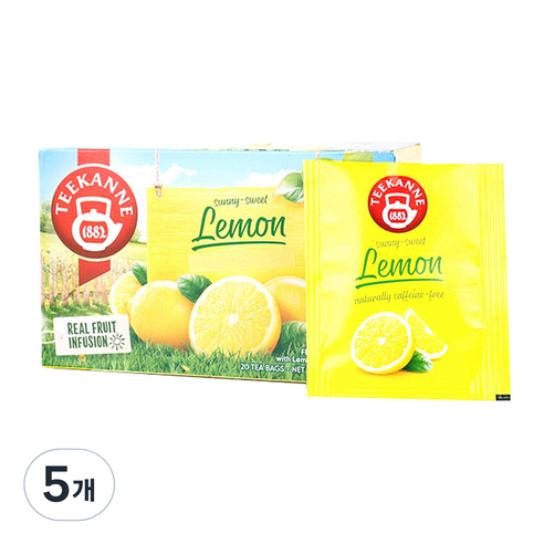 티칸 써니 스위트 레몬 차, 2.5g, 20개입, 5개