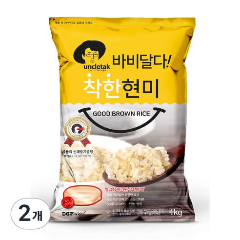엉클탁 바비달다 착한 현미, 4kg, 2개