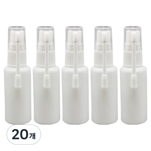 포근상점 코스프레이 식염수 세척 공병 코끼리병 용기 화이트 30ml, 20개