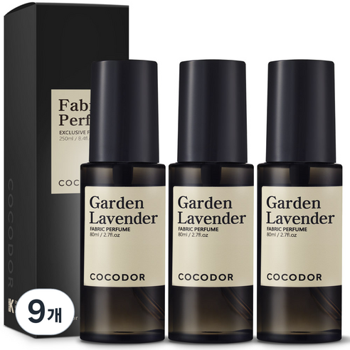 코코도르 룸 앤 패브릭 퍼퓸 섬유탈취제 가든라벤더, 80ml, 9개