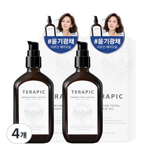테라픽 프리미엄 토탈 헤어오일, 100ml, 4개