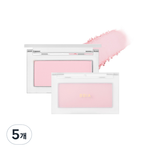 삐아 레디 투 웨어 파우더 치크 5.5g, 01 파우더 핑크, 5개