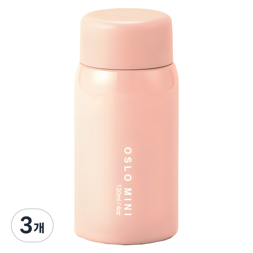 오슬로 미니 텀블러, 핑크, 120ml, 3개