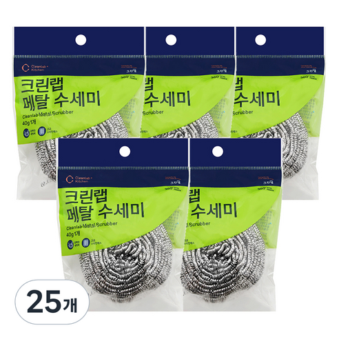 크린랲 메탈 수세미, 1개입, 25개