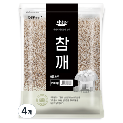 더담은 국산 참깨, 200g, 4개