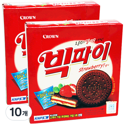 크라운 빅파이 딸기, 324g, 10개