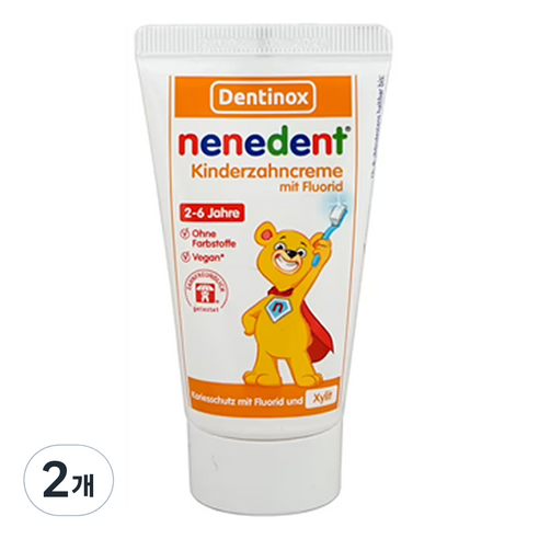 덴티녹스 네네덴트 어린이 치약 딸기향, 2개, 50ml
