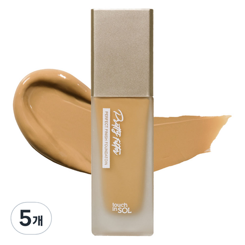 터치인솔 프리티필터 퍼펙트 피니시 파운데이션 35g, 3호 미디엄 텐, 5개