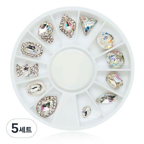 메이브라운 3D 네일스톤 큐빅파츠 A세트, 5세트, 혼합색상